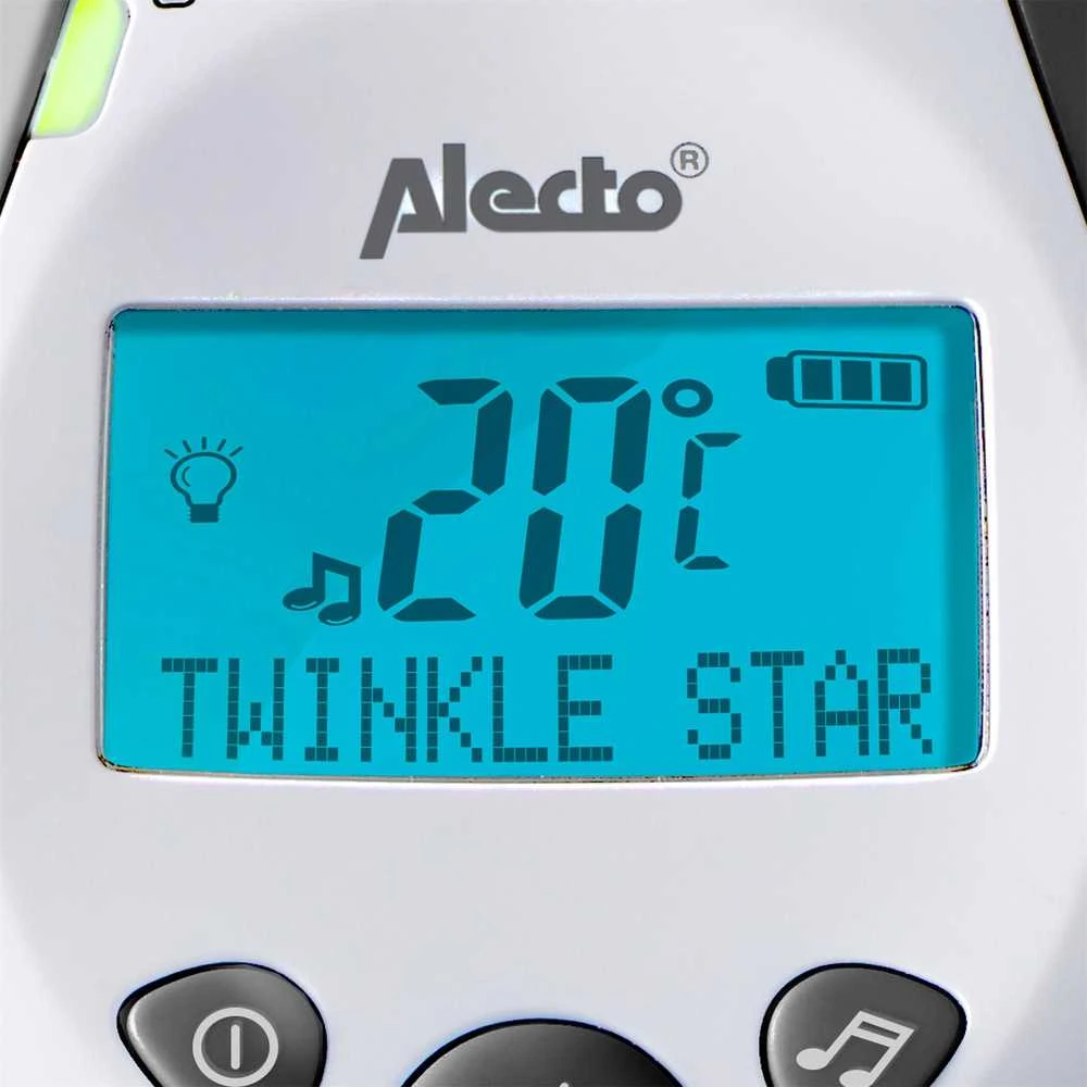 „Alecto DBX-88 LIMITED“ – skaitmeninis kūdikių monitorius su ekranu, balta/antracito spalvos