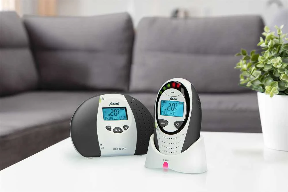 „Alecto DBX-88 LIMITED“ – skaitmeninis kūdikių monitorius su ekranu, balta/antracito spalvos