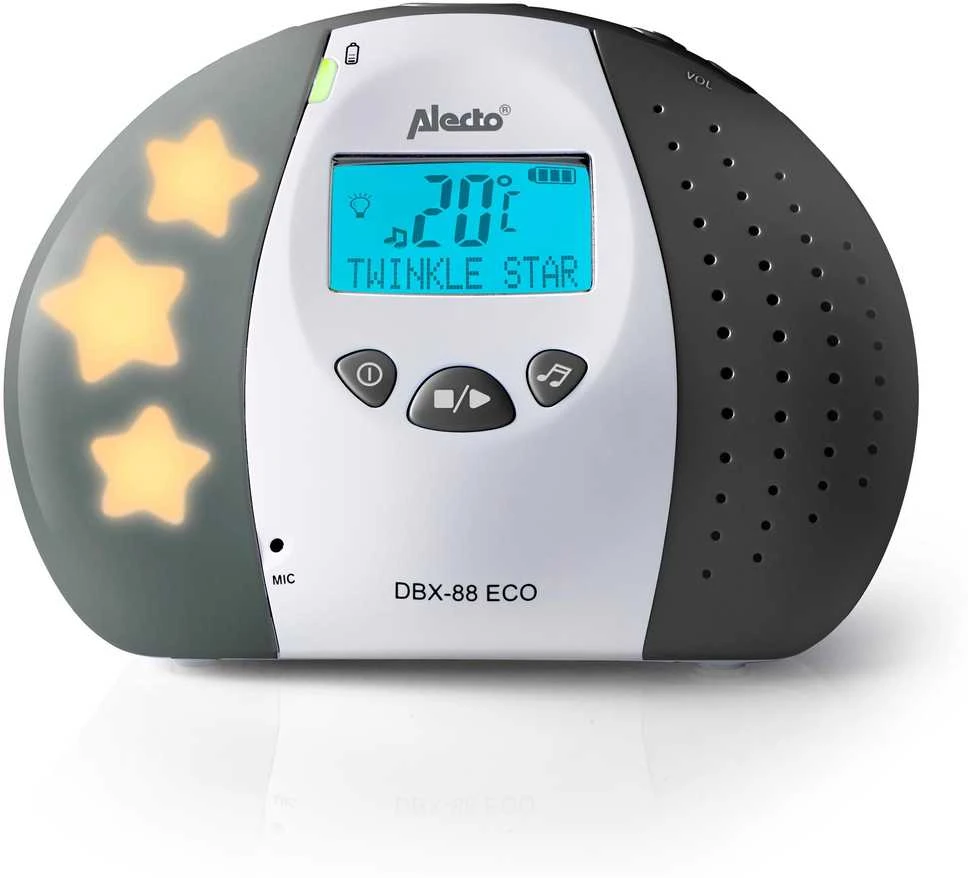 „Alecto DBX-88 LIMITED“ – skaitmeninis kūdikių monitorius su ekranu, balta/antracito spalvos