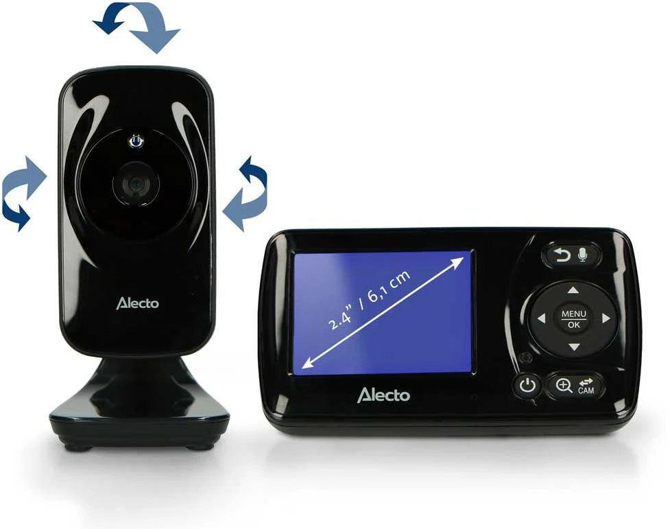 „Alecto DVM71BK“ – vaizdo kūdikių monitorius su spalvotu ekranu, juodas