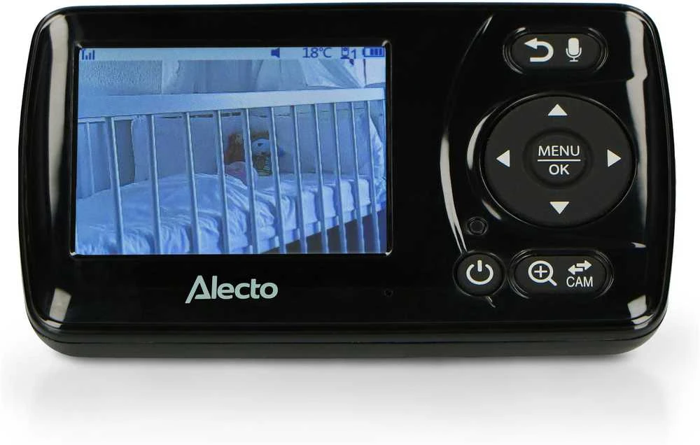 „Alecto DVM71BK“ – vaizdo kūdikių monitorius su spalvotu ekranu, juodas