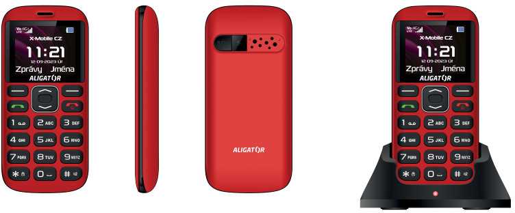 Aligator A720 4G Senior černo-čevená