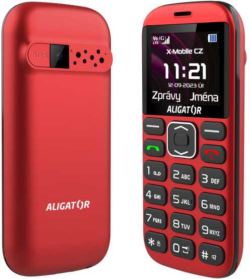 Aligator A720 4G Senior černo-čevená