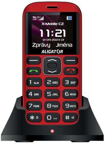 Aligator A720 4G Senior černo-čevená