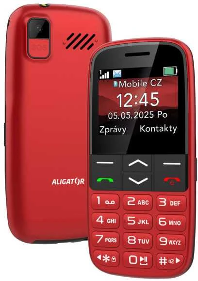 ALIGATOR A770 Senior raudonas + stacionarus įkroviklis