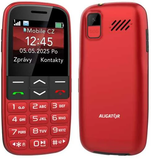 ALIGATOR A770 Senior raudonas + stacionarus įkroviklis