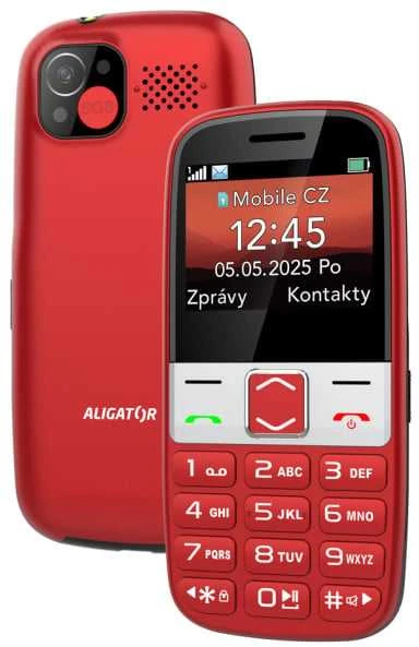 ALIGATOR A775 Senior raudonas + stacionarus įkroviklis