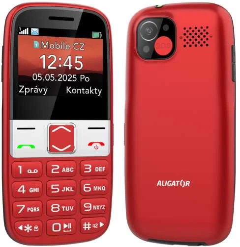 ALIGATOR A775 Senior raudonas + stacionarus įkroviklis