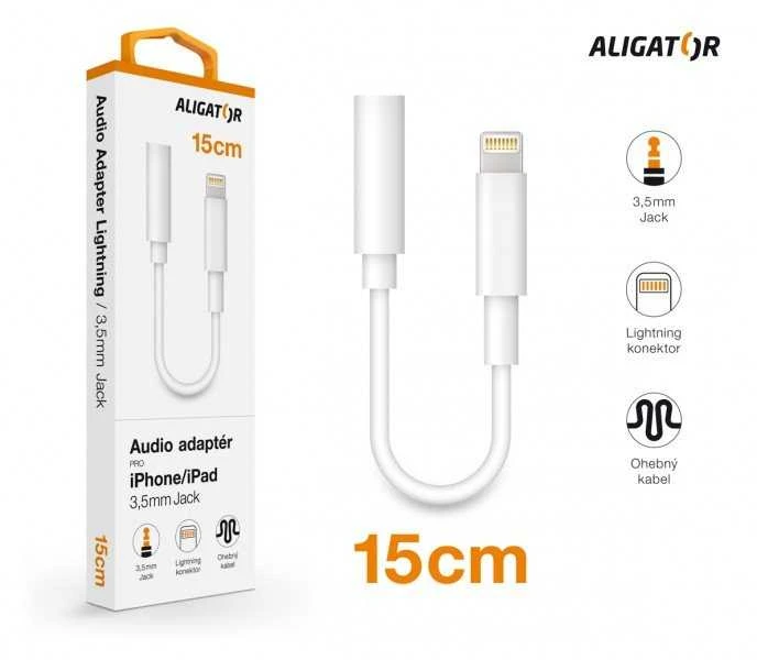 Lightning į 3,5 mm audio adapteris su 15 cm kabeliu