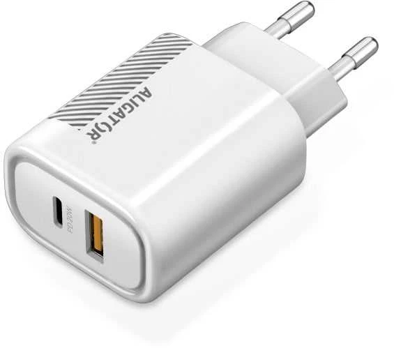 Aligator USB maitinimo įkroviklis baltas