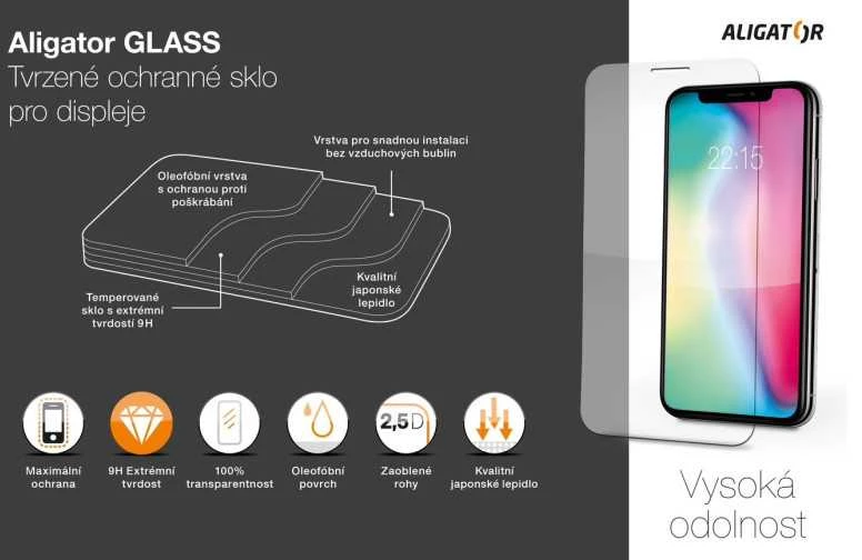 Aligator Alligator apsauginis grūdintas stiklas GLASS ULTRA Apple iPhone 7/8/SE (2020)