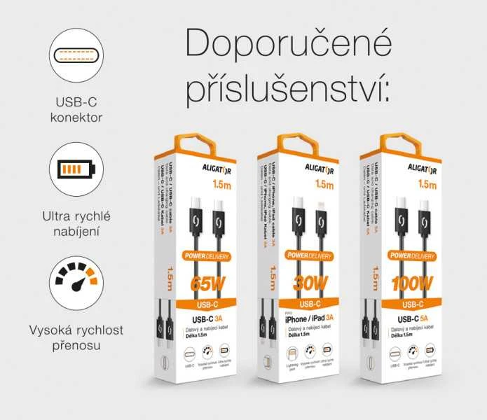 ALIGATOR GaN išmanusis maitinimo įkroviklis, Power Delivery 65W, 2xUSB-C, 1xUSB-A, juodas