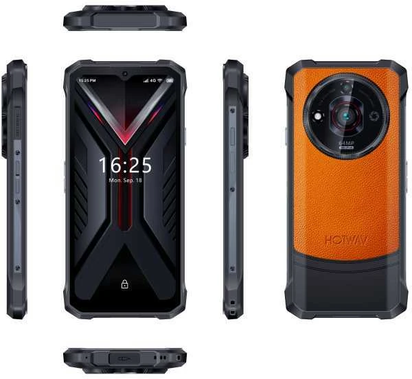 ALIGATOR Hotwav T7 PRO 6+256GB juodas-oranžinis