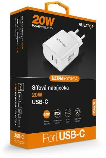 Aligatoriaus greitas įkroviklis PD 20W USB-C