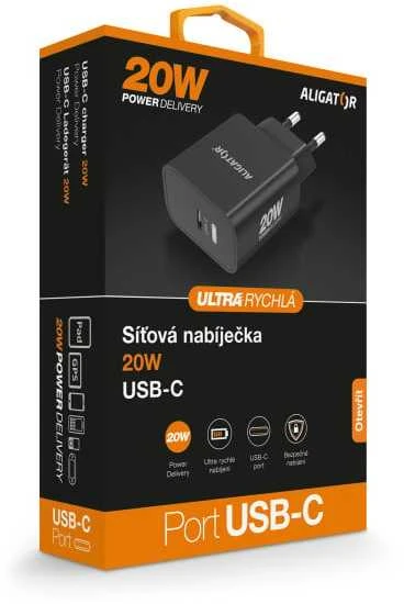 Aligatoriaus greitas įkroviklis PD 20W USB-C