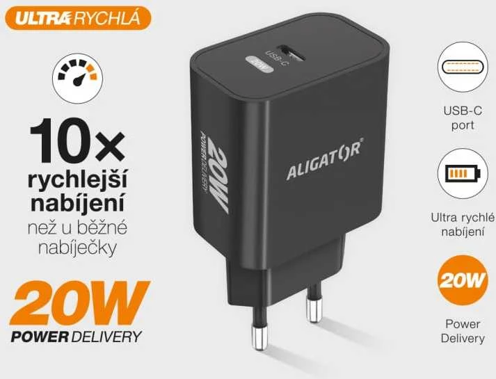 Aligatoriaus greitas įkroviklis PD 20W USB-C