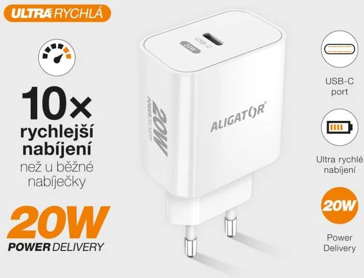 Aligatoriaus greitas įkroviklis PD 20W USB-C