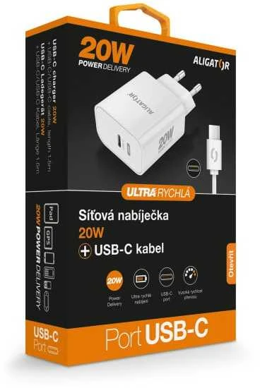 Aligatoriaus greitas įkroviklis PD 20W USB-C