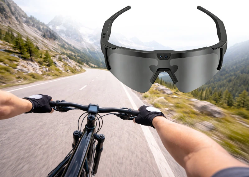 ALIGATOR Smart Glasses SPORT juodas and mėlynas