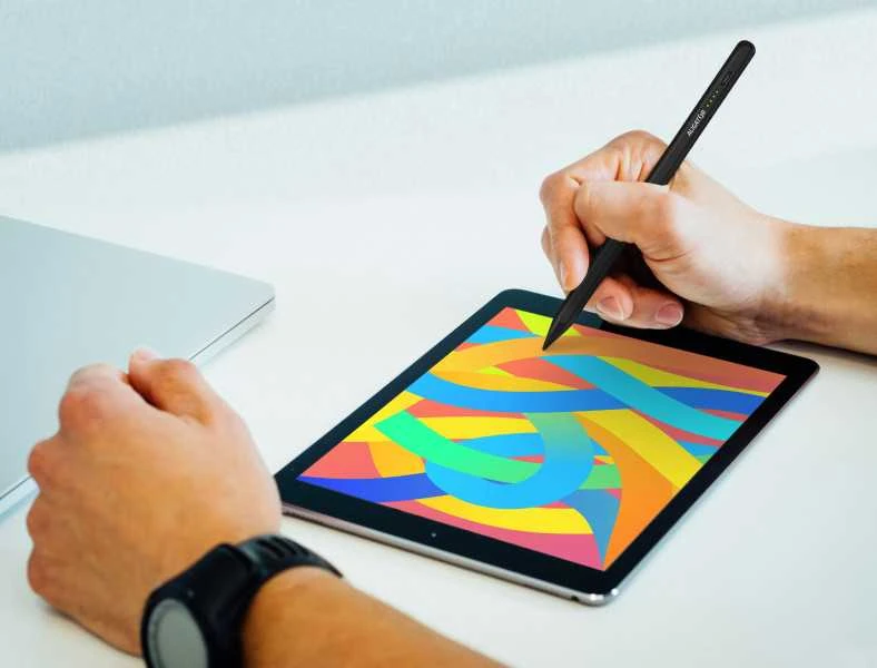 Aligator jutiklinis rašiklis iPad su išmaniuoju antgaliu, juodas