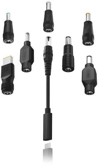 Aligator USB-C adapteris nešiojamiesiems kompiuteriams ir ultrabookams su 7 keičiamais antgaliais