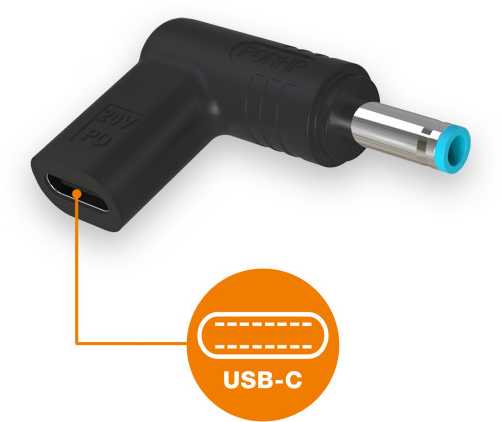 Aligator USB-C maitinimo adapteris 4,53,0 mm, skirtas HP nešiojamiesiems kompiuteriams