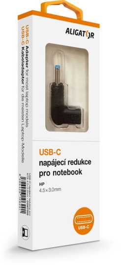 Aligator USB-C maitinimo adapteris 4,53,0 mm, skirtas HP nešiojamiesiems kompiuteriams