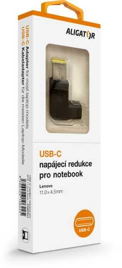 Aligatoriaus USB-C maitinimo adapteris 11 x 4,5 mm, skirtas Lenovo nešiojamiesiems kompiuteriams