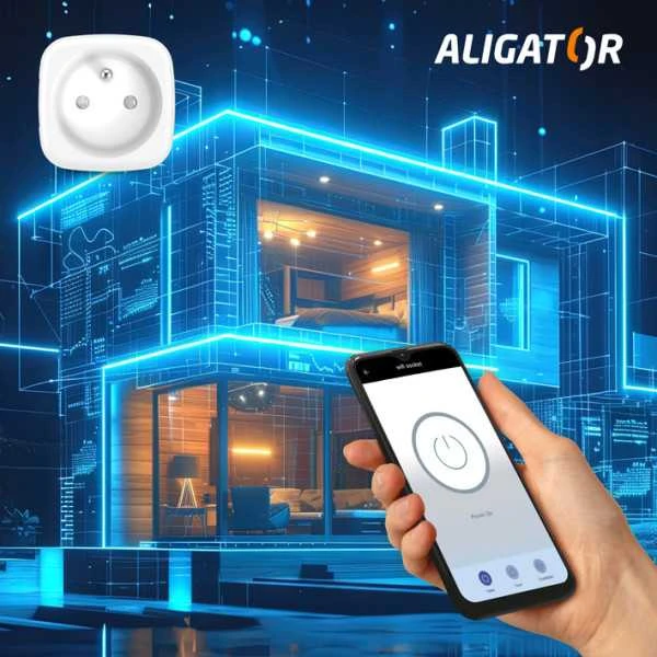 ALIGATOR Wi-Fi išmanusis lizdas su galios matuokliu