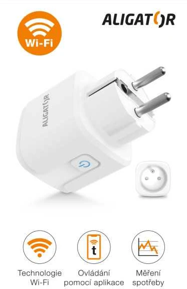 ALIGATOR Wi-Fi išmanusis lizdas su galios matuokliu