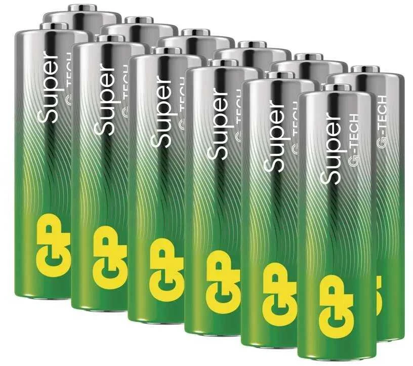 GP BATTERIES SUPER ALKALINE AA 1.5V 12PCE