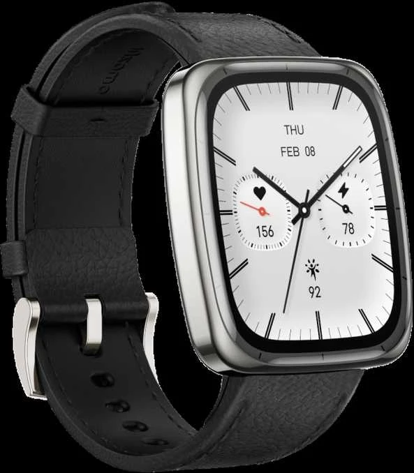 Išmanusis laikrodis Amazfit Active 2 Square, Juodas, su papildomu oranžiniu dirželiu