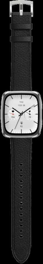 Išmanusis laikrodis Amazfit Active 2 Square, Juodas, su papildomu oranžiniu dirželiu