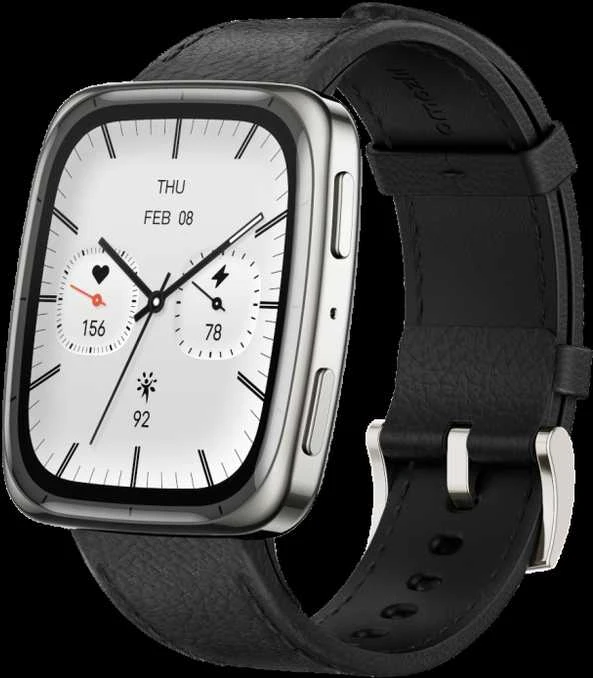 Išmanusis laikrodis Amazfit Active 2 Square, Juodas, su papildomu oranžiniu dirželiu