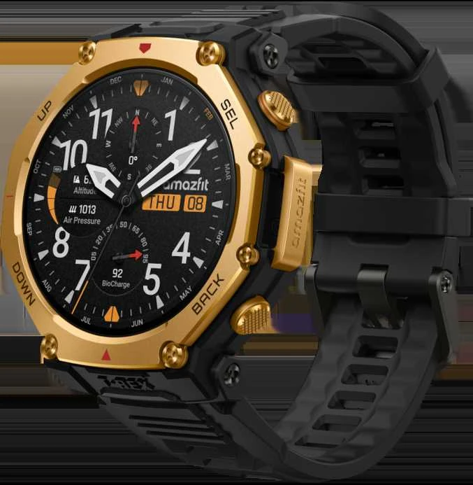 Išmanusis laikrodis „Amazfit T-Rex 3 Pro“, 3,81 cm (1,5 colio), AMOLED, lietimui jautrus ekranas, „Wi-Fi“, GPS (palydovinis), 52 g