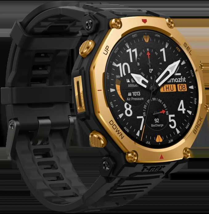Išmanusis laikrodis „Amazfit T-Rex 3 Pro“, 3,81 cm (1,5 colio), AMOLED, lietimui jautrus ekranas, „Wi-Fi“, GPS (palydovinis), 52 g