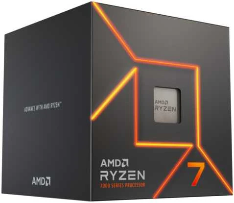 Procesorius AMD Ryzen 7 7700 5.3GHz AM5 8C/16T 65W 40MB su Wraith Prism Cooler BOX