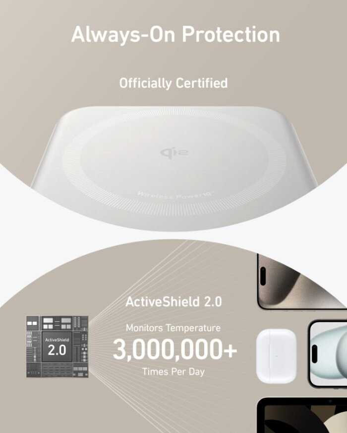 Išorinė Baterija - Anker MagGo 10000mAh 15W, Balta