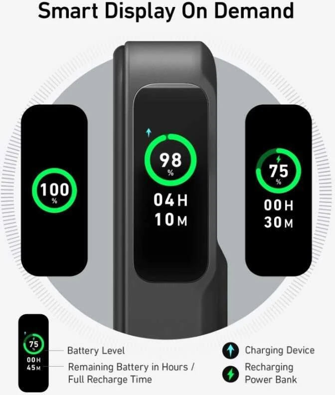 „Anker 633“ magnetinė belaidė išorinė baterija su 27 W USB C prievadu | A1654G11 | 10000 mAh | Juodas