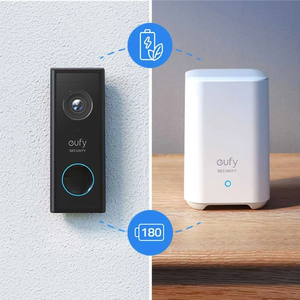 Durų skambučio, kameros ir stotelės komplektas Anker Eufy Video Doorbell 2K