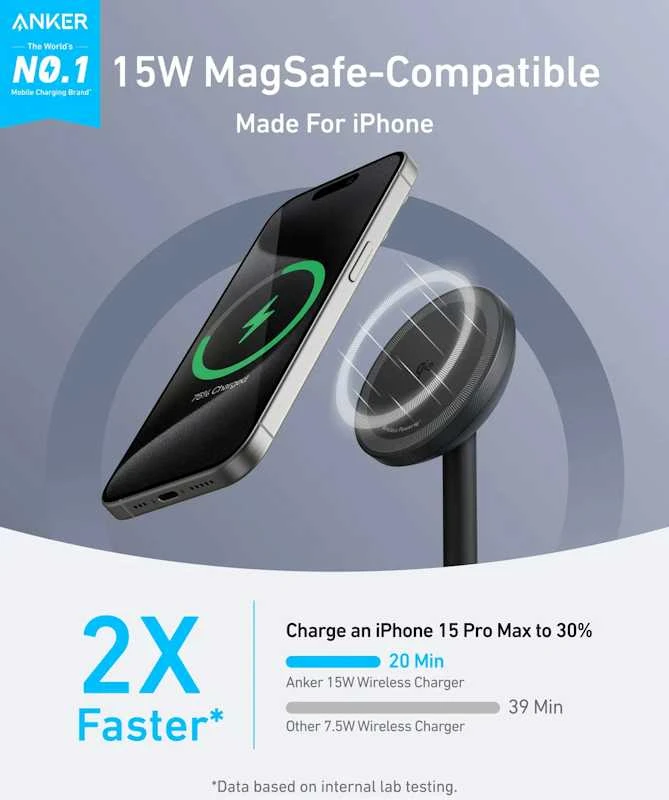 Anker MagGo Wireless Qi2 15W Charger | A25X1H11