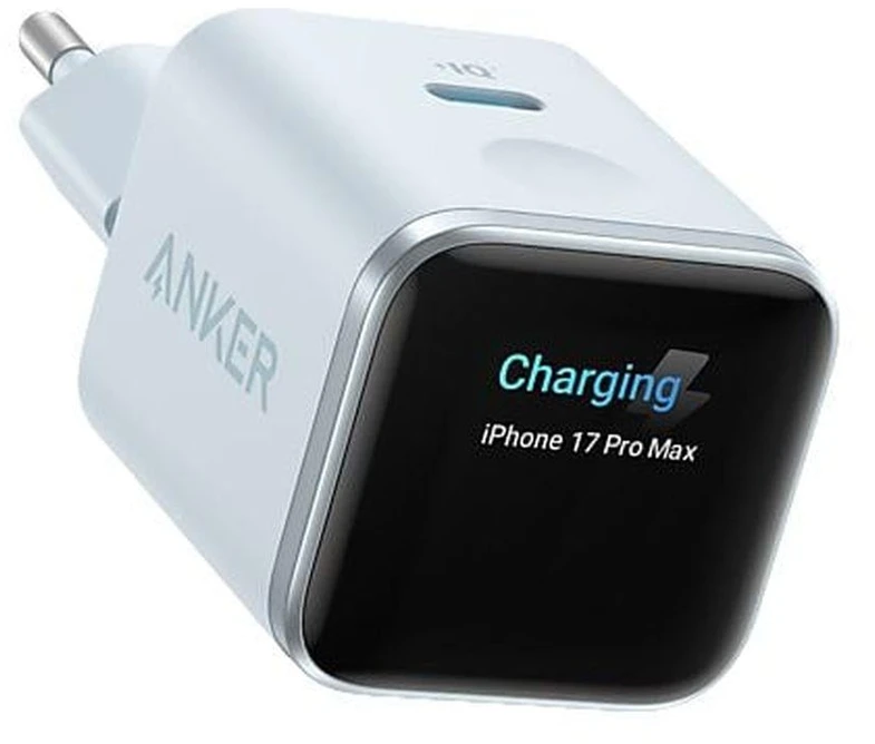 Anker Nano Charger 45W, Smart Ekranas, Mėlyna | Anker
