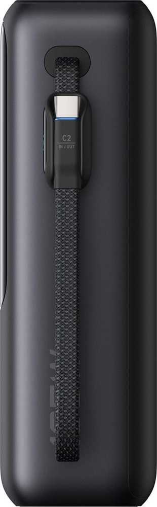 „Anker Zolo“ nešiojama įkroviklis | A1695H11 | 25000 mAh | Integruotas USB-C ir ištraukiamas laidas | Pilkas