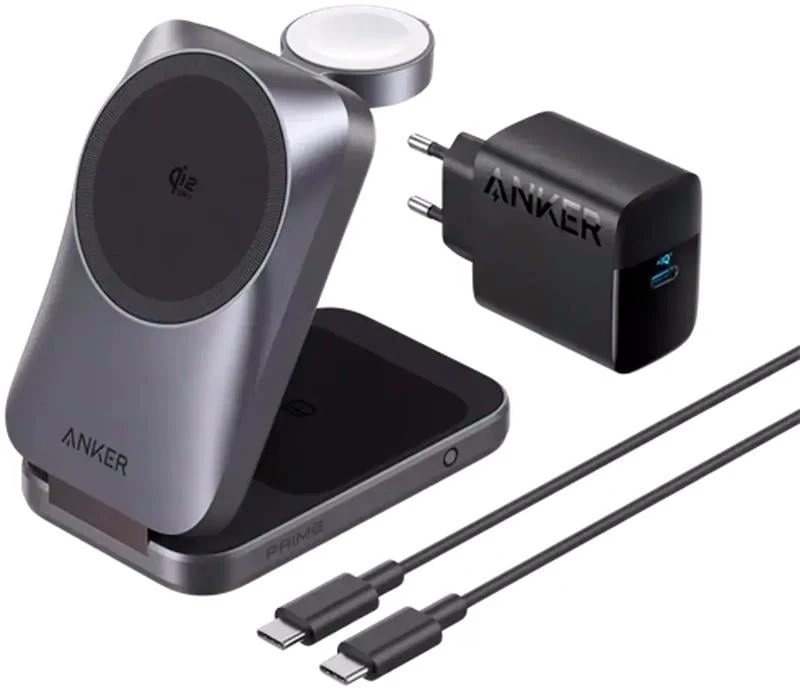 Anker Prime Wireless Charging Station juoda