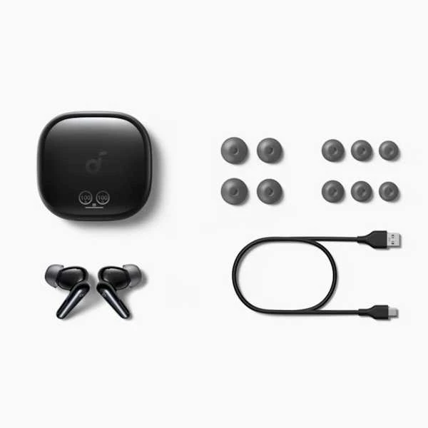Ausinės Anker Soundcore Liberty 4 Pro, Blizgios juodos spalvos