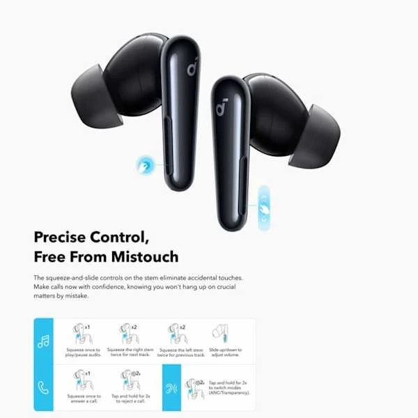 Ausinės Anker Soundcore Liberty 4 Pro, Blizgios juodos spalvos