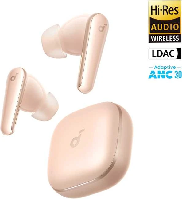 Belaidės ausinės Anker Soundcore Liberty 5, rausvai auksinės