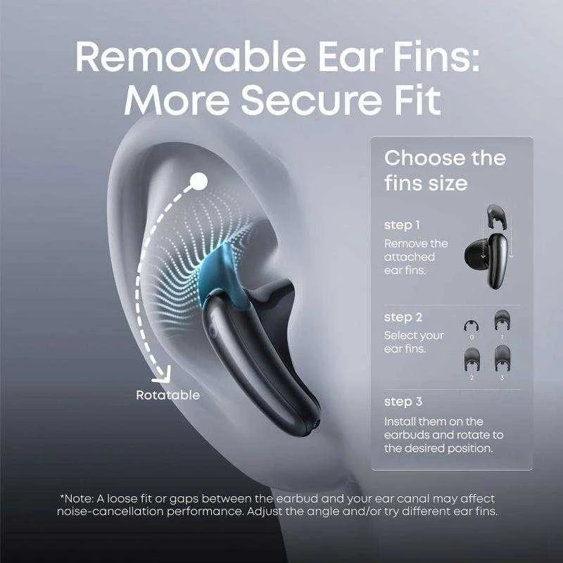 Ausinės Anker Soundcore True Belaidės Earphones | Liberty Buds | Bluetooth | Semi-į ausis įkišamos | Mikrofonas | Juodas | Noise canceling | Noise reduction