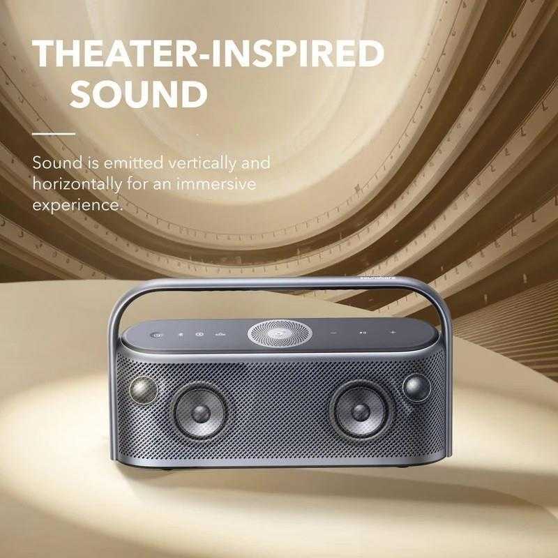 Nešiojama kolonėlė Anker Soundcore Motion X600, Pilkos spalvos