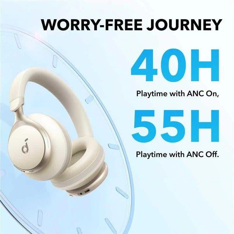 Ausinės Anker Soundcore Space One, Kreminės spalvos